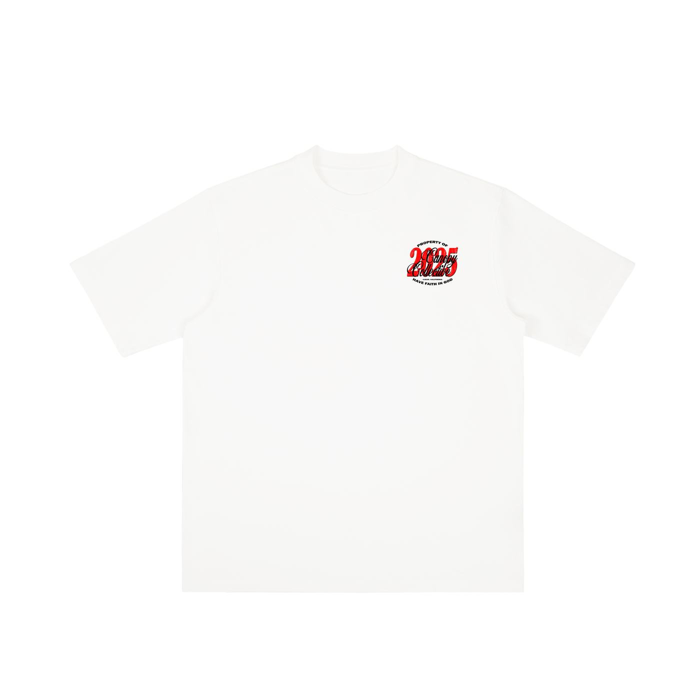 'Property Of' Vintage Wash Drop Shoulder T-shirt