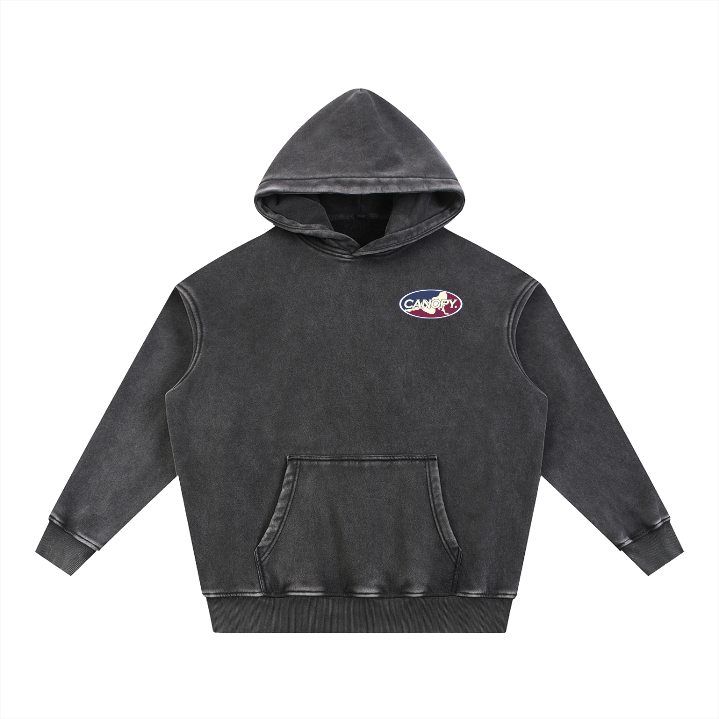 'Canopy Patch' Washed Oversized Hoodie