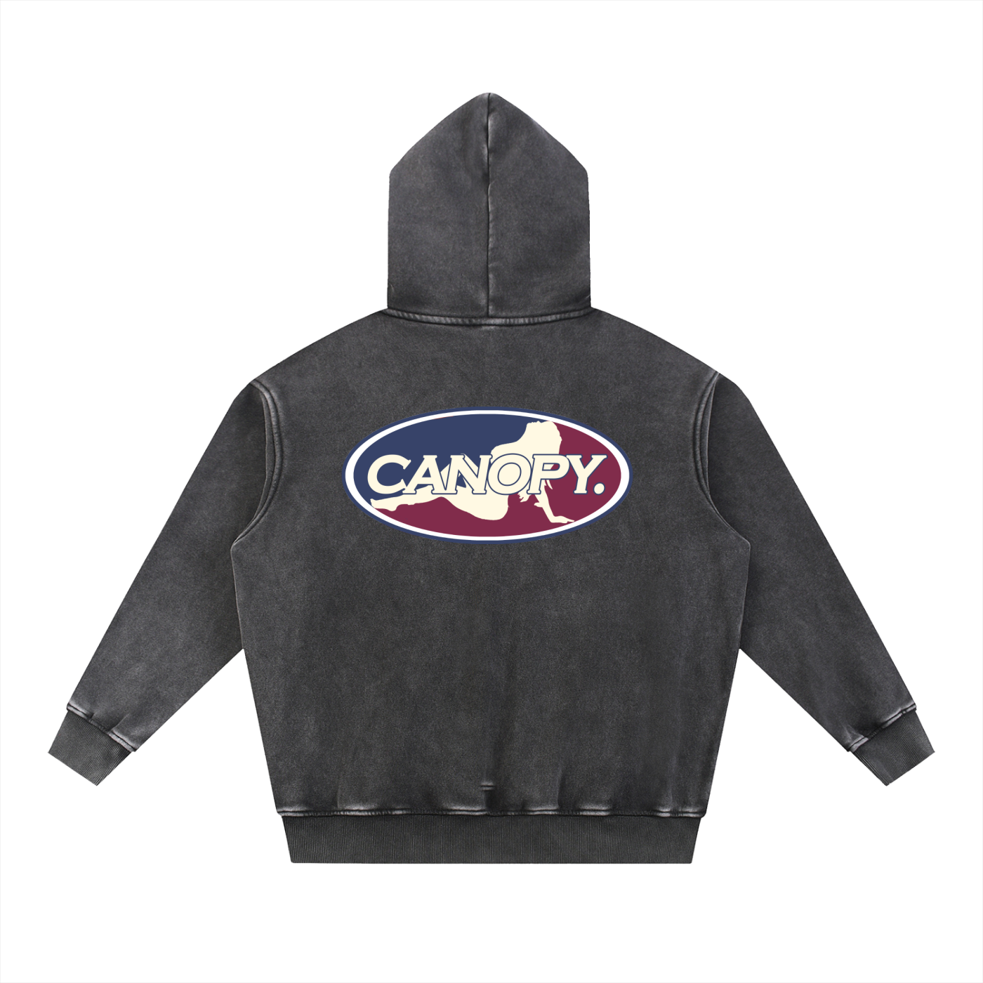 'Canopy Patch' Washed Oversized Hoodie