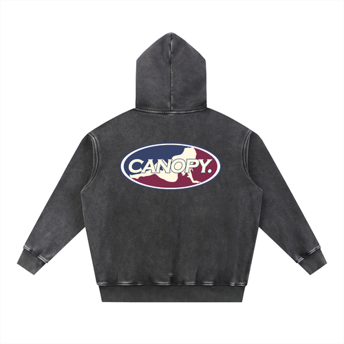 'Canopy Patch' Washed Oversized Hoodie